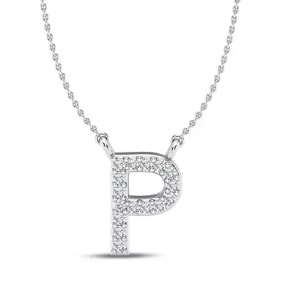 Diamond Initial Necklace – P