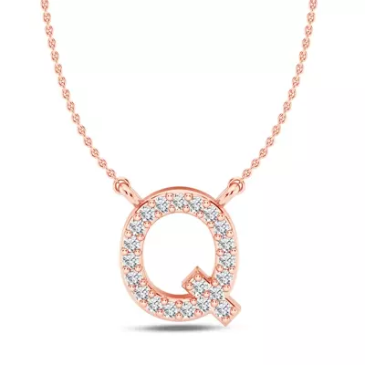 Diamond Initial Necklace – Q