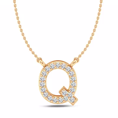 Diamond Initial Necklace – Q