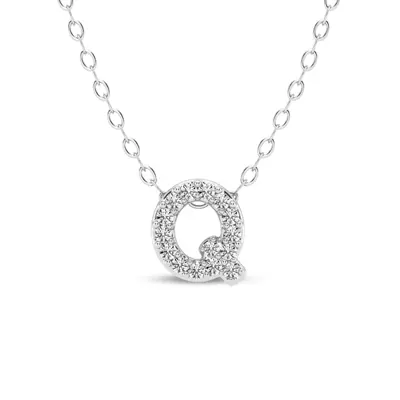 Petite Diamond Initial Necklace – Q