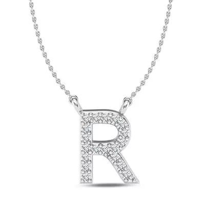 Diamond Initial Necklace – R