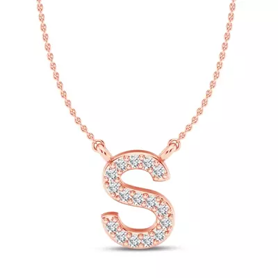 Diamond Initial Necklace – S