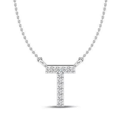 Diamond Initial Necklace – T