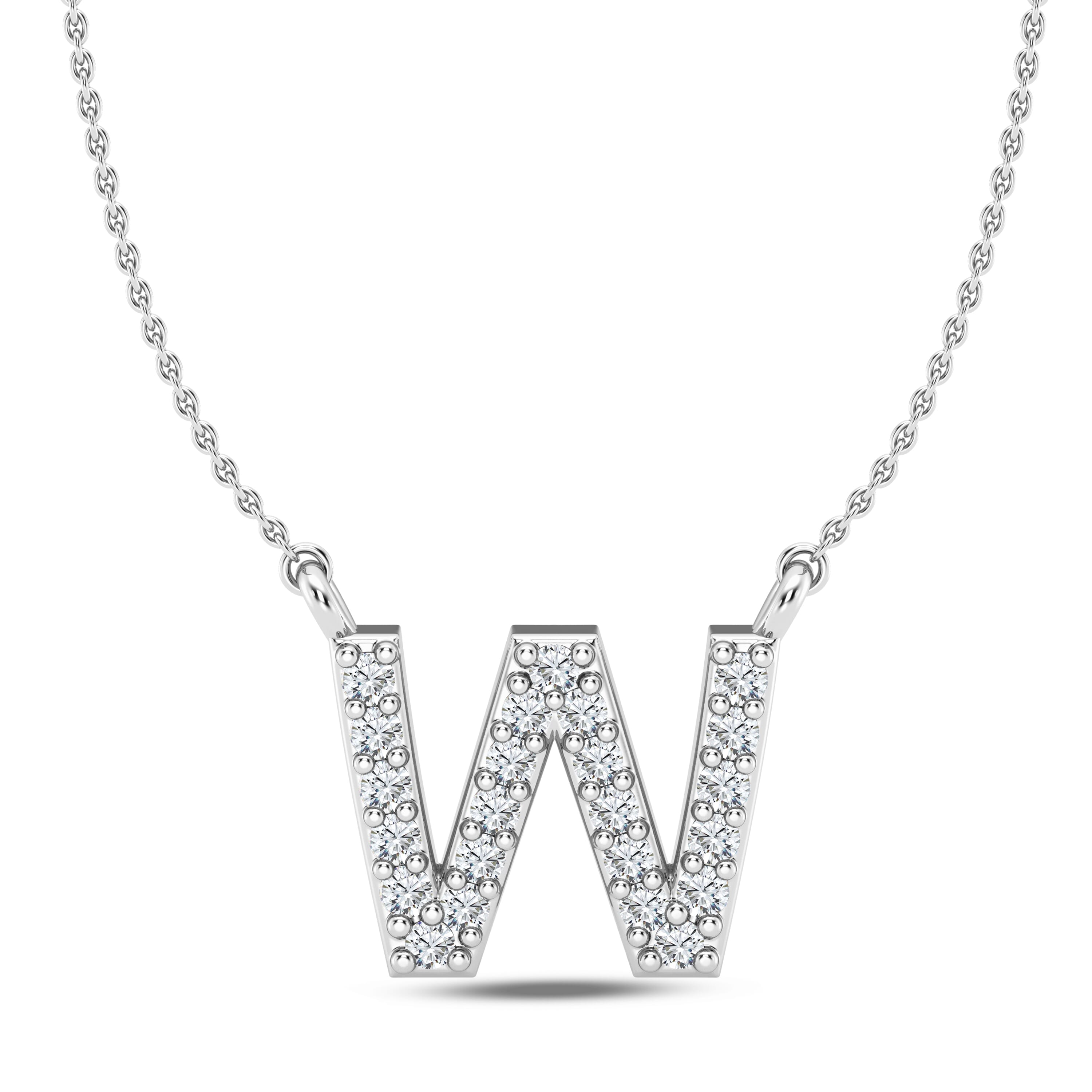 Diamond Initial Necklace – W
