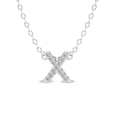 Petite Diamond Initial Necklace – X