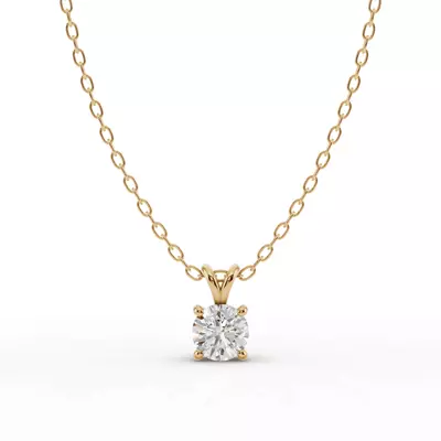 Split Bail Diamond Solitaire Necklace (½ ct.)
