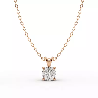Split Bail Diamond Solitaire Necklace (¾ ct.)