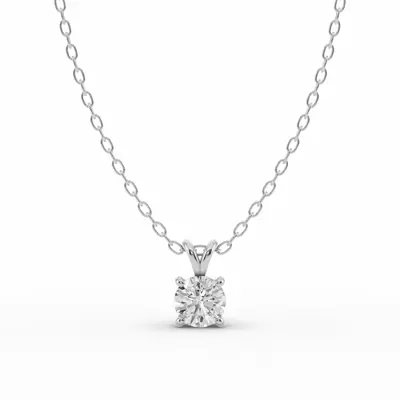 Split Bail Diamond Solitaire Necklace (½ ct.)