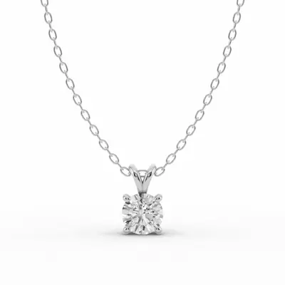 Split Bail Diamond Solitaire Necklace (¾ ct.)
