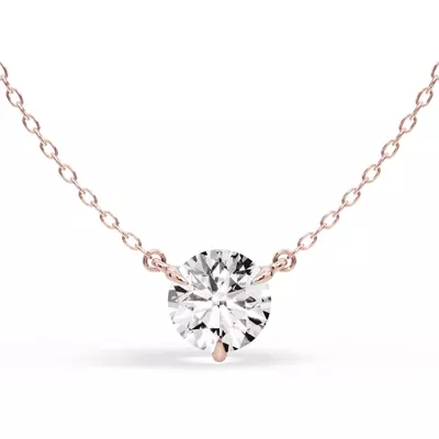 3-Prong Diamond Solitaire Necklace (2 ct.)