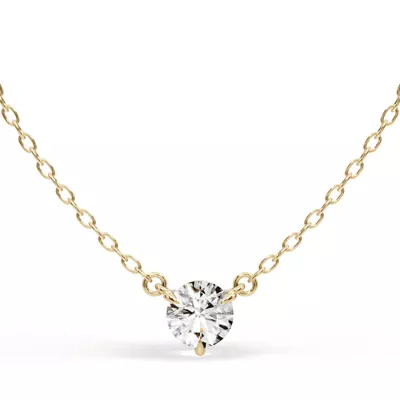 3-Prong Diamond Solitaire Necklace (1/2 ct.)
