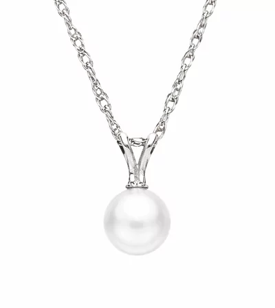 Freshwater Pearl Silver Necklace (5–6 mm)