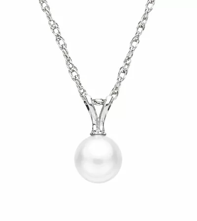 Freshwater Pearl Silver Necklace (5–6 mm)