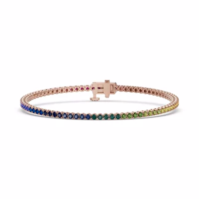 Rainbow Sapphire Tennis Bracelet (3 ct. tw.)