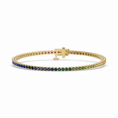 Rainbow Sapphire Tennis Bracelet (3 ct. tw.)