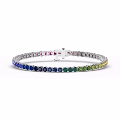Rainbow Sapphire Tennis Bracelet (7 ct. tw.)