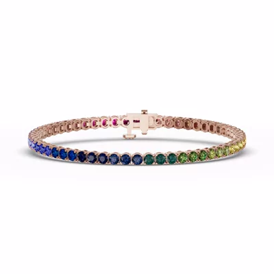 Rainbow Sapphire Tennis Bracelet (7 ct. tw.)
