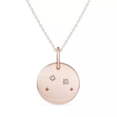 Aries Zodiac Constellation Medallion Necklace