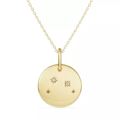 Aries Zodiac Constellation Medallion Necklace
