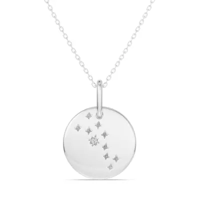 Taurus Zodiac Constellation Medallion Necklace
