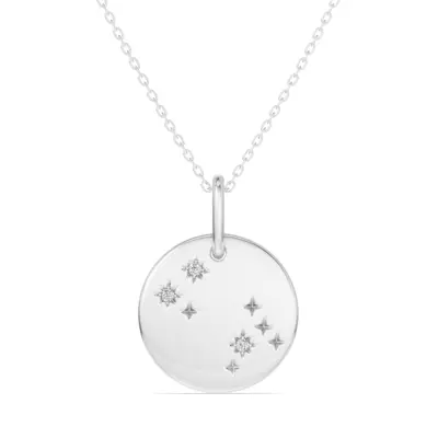 Gemini Zodiac Constellation Medallion Necklace