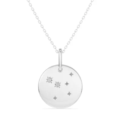 Cancer Zodiac Constellation Medallion Necklace