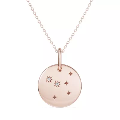 Cancer Zodiac Constellation Medallion Necklace