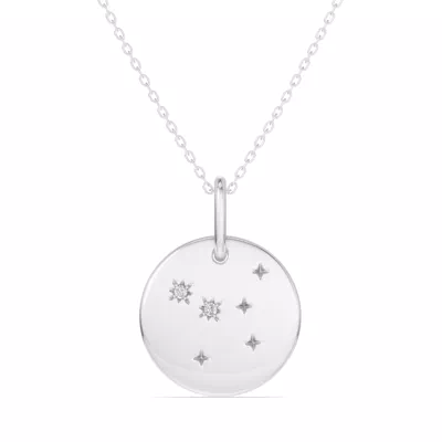 Cancer Zodiac Constellation Medallion Necklace