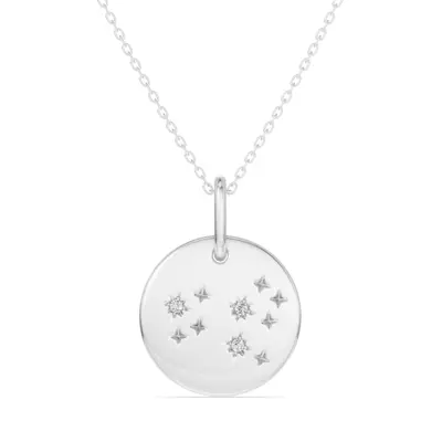 Leo Zodiac Constellation Medallion Necklace
