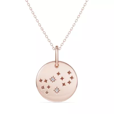 Virgo Zodiac Constellation Medallion Necklace