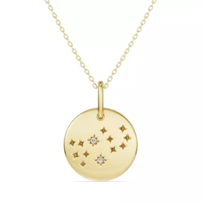 Virgo Zodiac Constellation Medallion Necklace