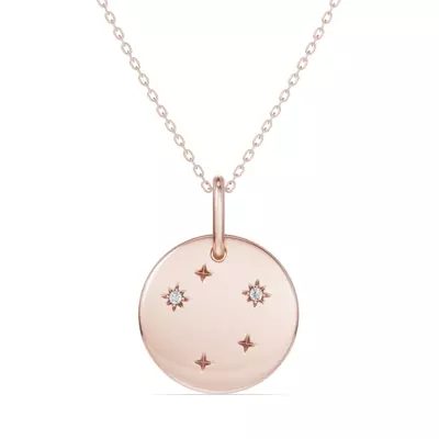 Libra Zodiac Constellation Medallion Necklace
