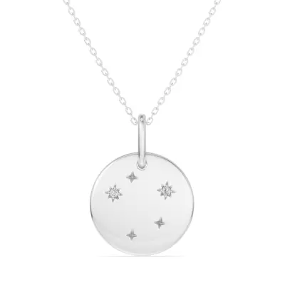 Libra Zodiac Constellation Medallion Necklace