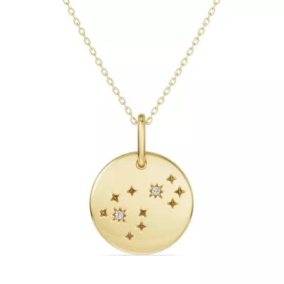 Scorpio Zodiac Constellation Medallion Necklace