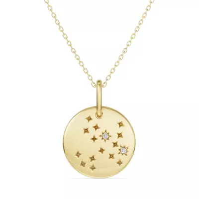 Sagittarius Zodiac Constellation Medallion Necklace
