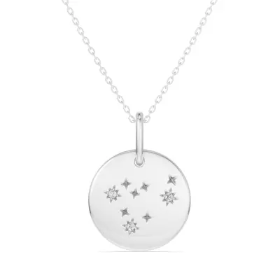 Capricorn Zodiac Constellation Medallion Necklace