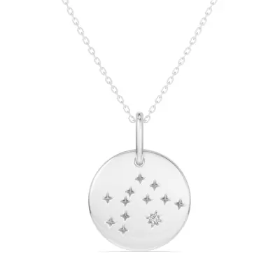 Aquarius Zodiac Constellation Medallion Necklace