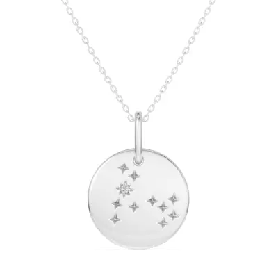 Pisces Zodiac Constellation Medallion Necklace