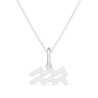 Aquarius Zodiac Glyph Necklace
