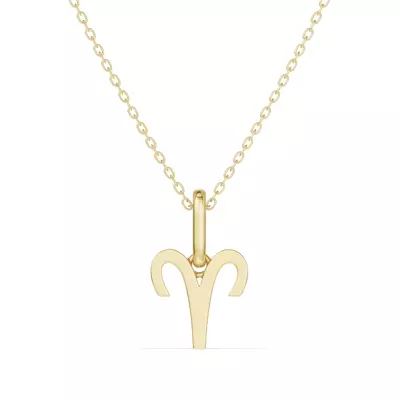 Aries Zodiac Glyph Necklace