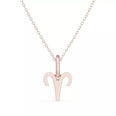 Aries Zodiac Glyph Necklace