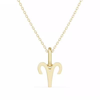 Aries Zodiac Glyph Necklace