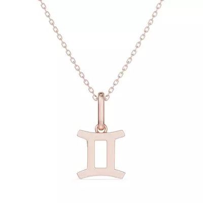 Gemini Zodiac Glyph Necklace