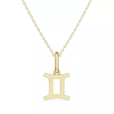 Gemini Zodiac Glyph Necklace