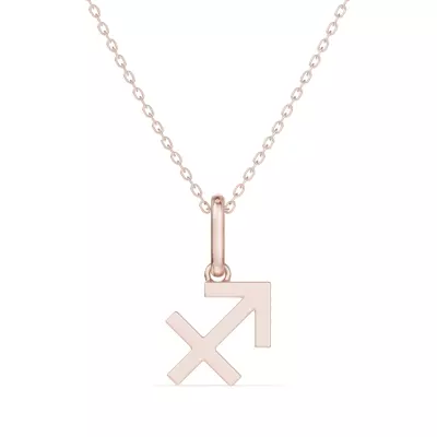 Sagittarius Zodiac Glyph Necklace