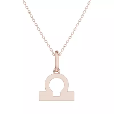 Libra Zodiac Glyph Necklace