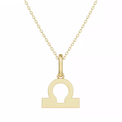 Libra Zodiac Glyph Necklace