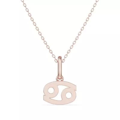 Cancer Zodiac Glyph Necklace