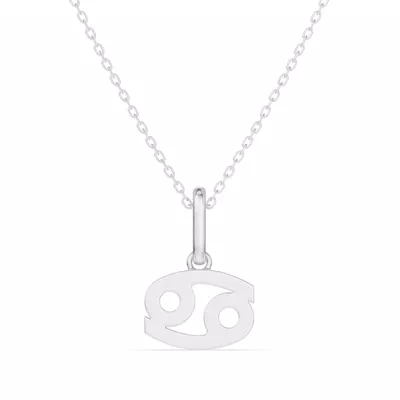 Cancer Zodiac Glyph Necklace