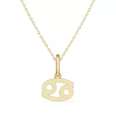 Cancer Zodiac Glyph Necklace